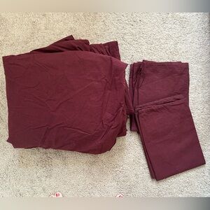 Mulberry Cotton Duvet Cover (King/Cal King) With Matching Queen Pillowcases